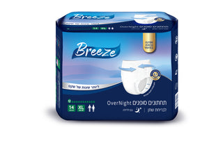4 אריזות תחתוני ספיגה Breeze Over Night|מידה XL