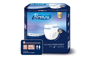 4 אריזות תחתוני ספיגה Breeze Over Night|מידה XXL